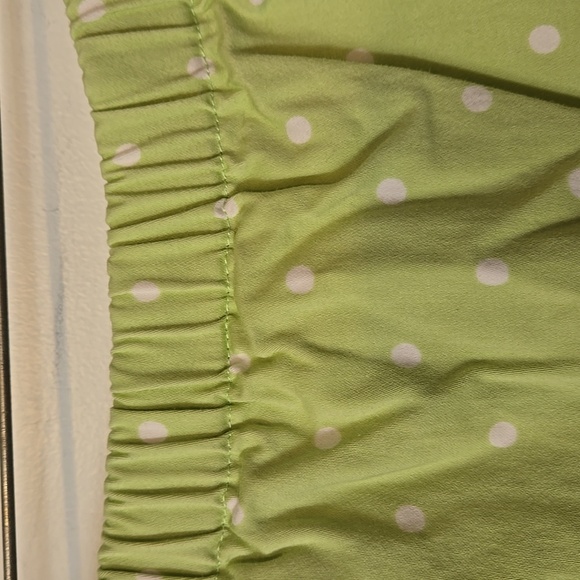 Hartstrings, Girls Skirt, Skort, Sz 8, Green, Chartreuse, White Polka Dot, Bows - Picture 9 of 9